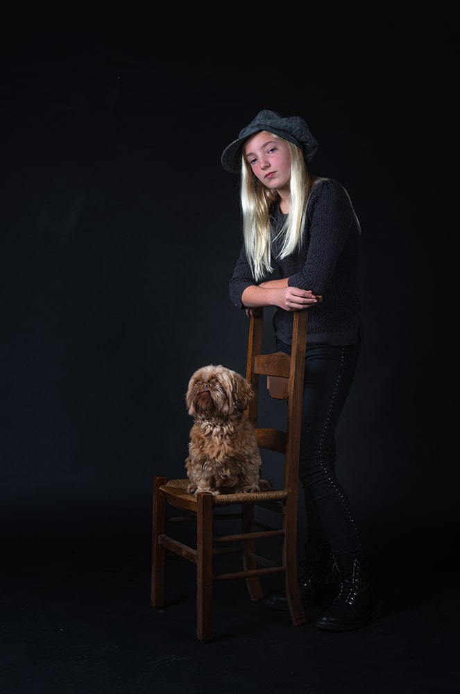Meisje voor bewerking